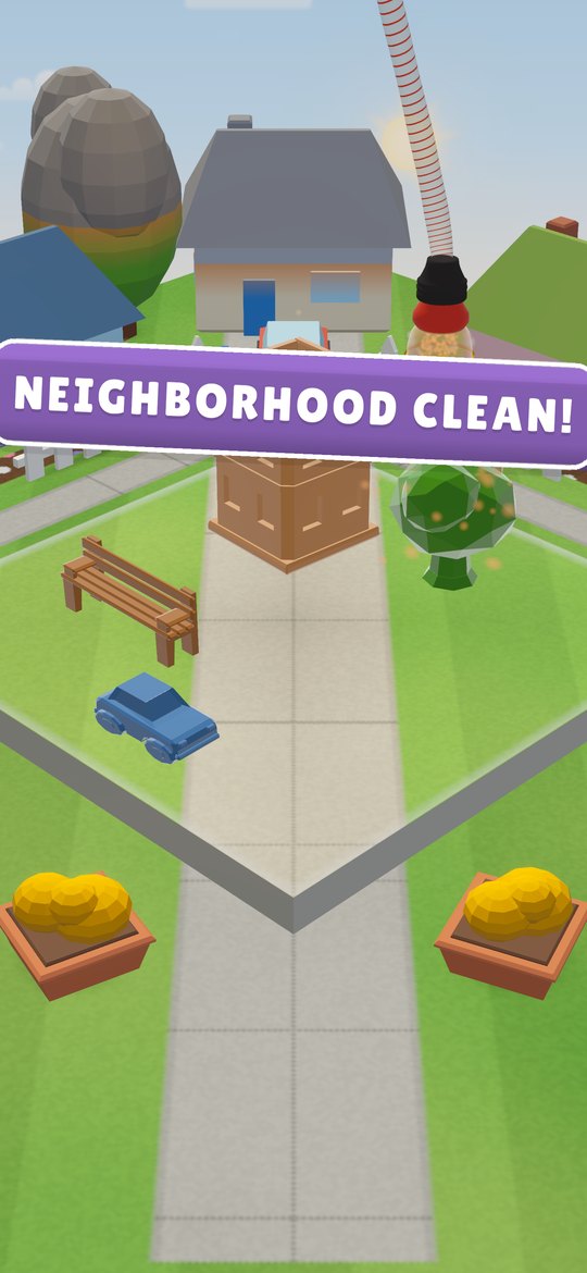 Color Drain level 27, NEIGHBORHOOD CLEAN: the last drop is gone and the street comes back in full color.